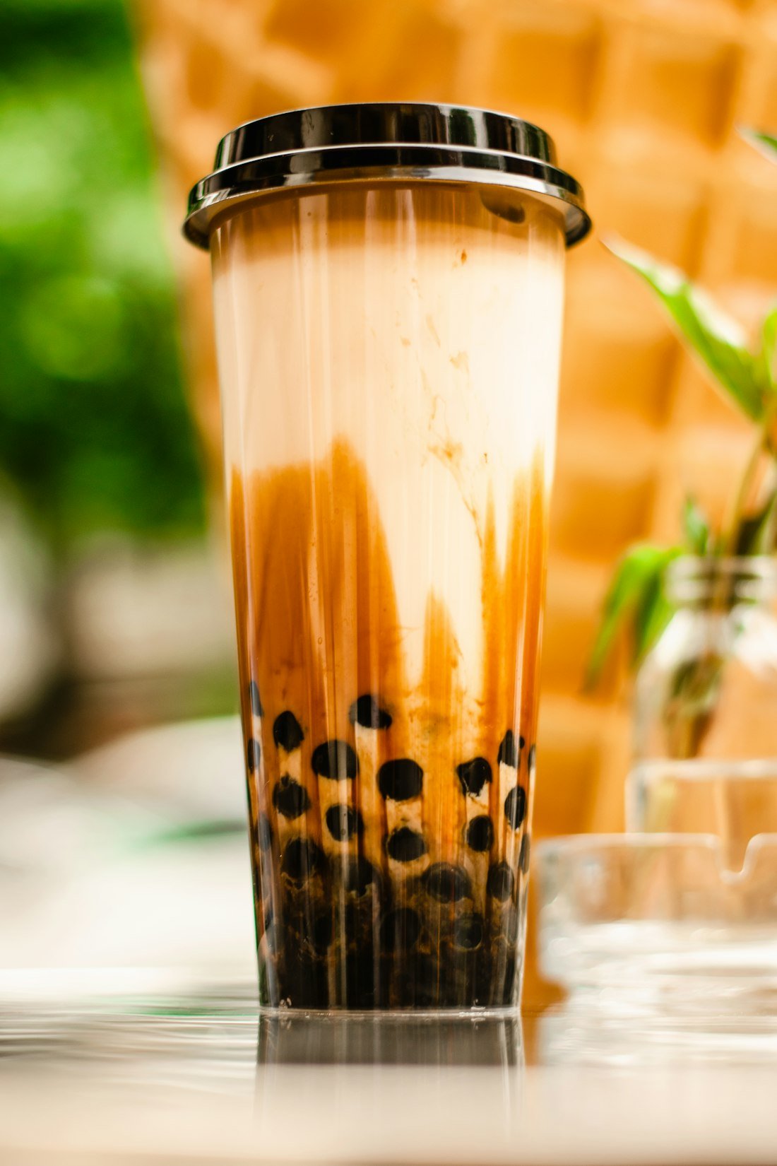 Bubble tea being served